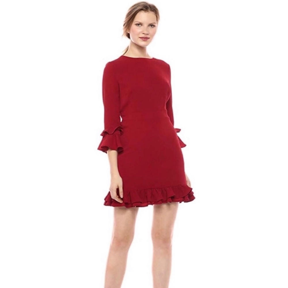 Antro BB Dakota wine crepe dress